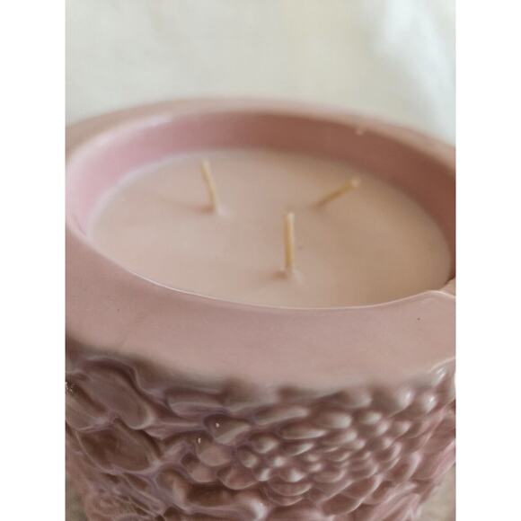 PINK Homeworx APPLE BLOSSOM PROSECCO CANDLE NEW Reuse Container 3 Wick - Picture 2 of 6